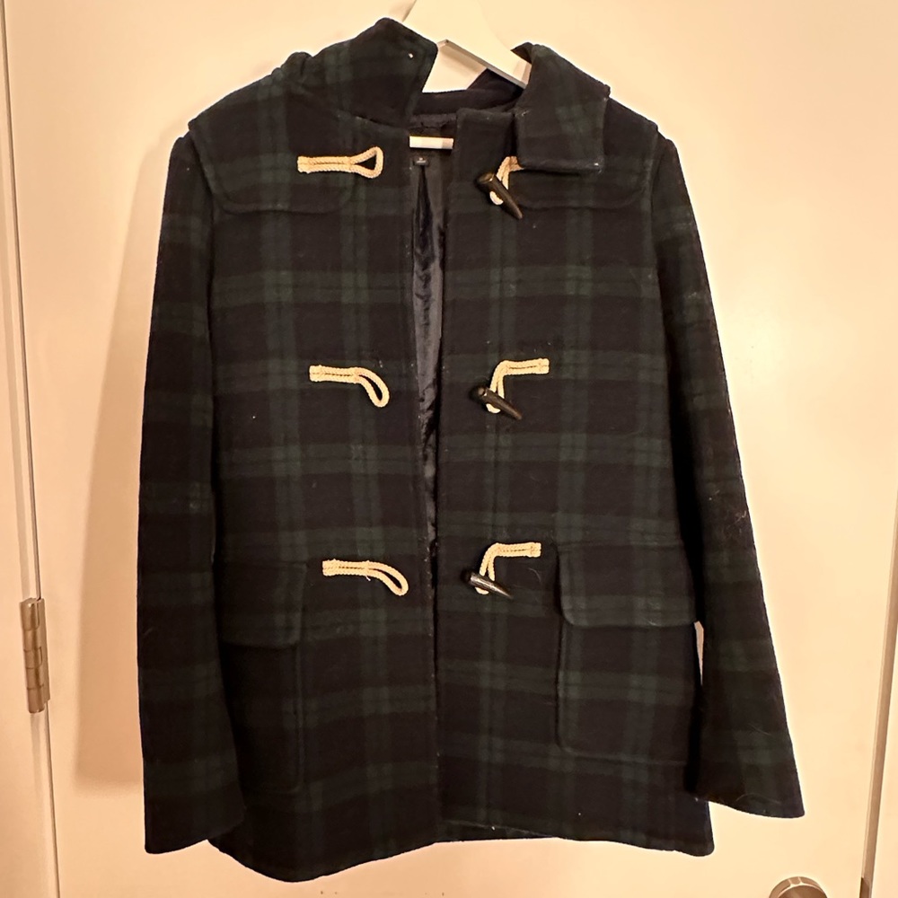 UNIQLO Plaid Duffel Coat (Womens M)